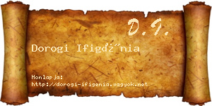 Dorogi Ifigénia névjegykártya